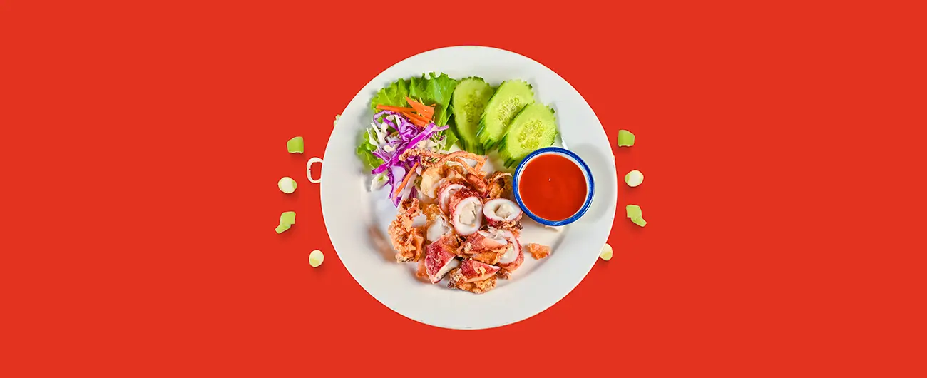 Plated food display