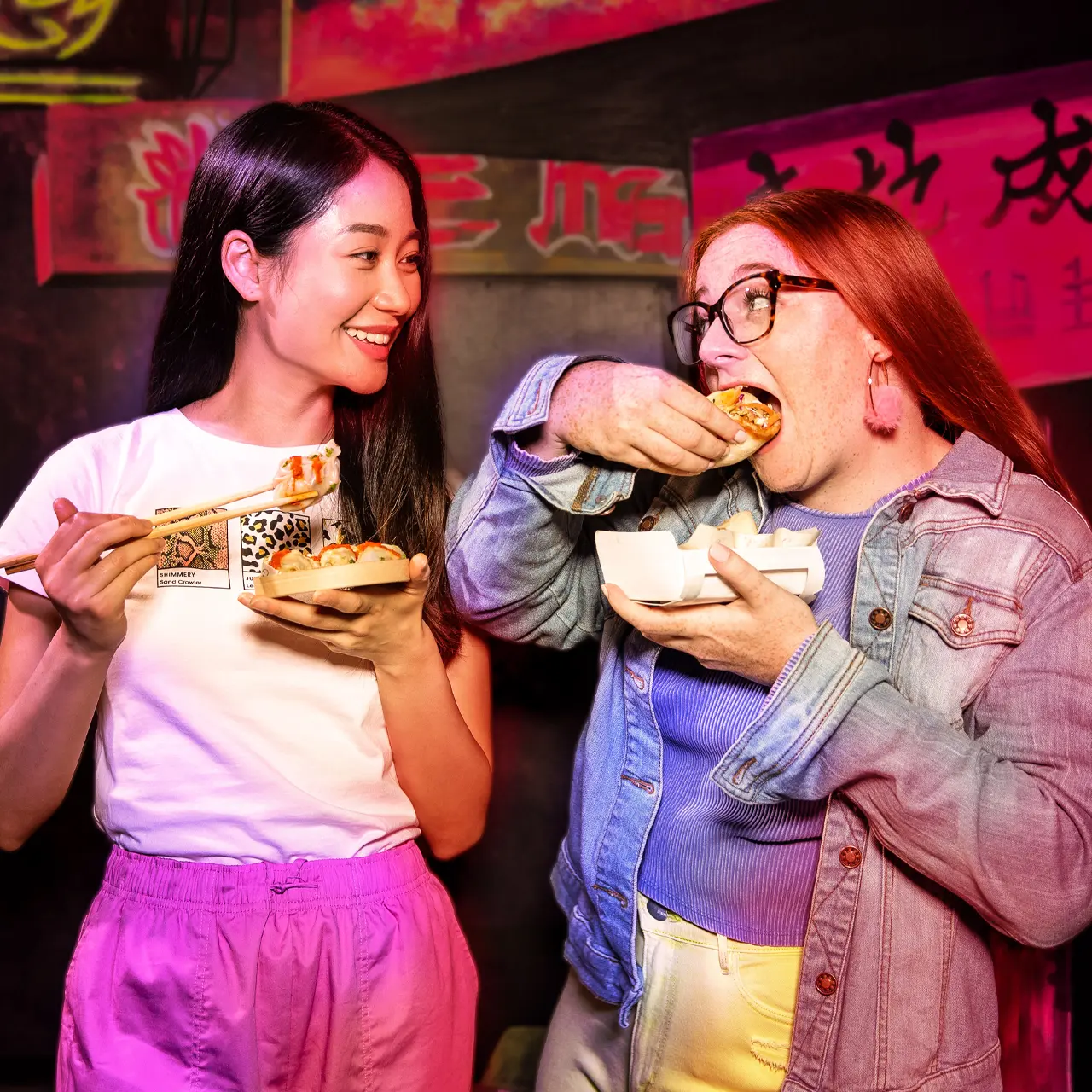 Group eating together