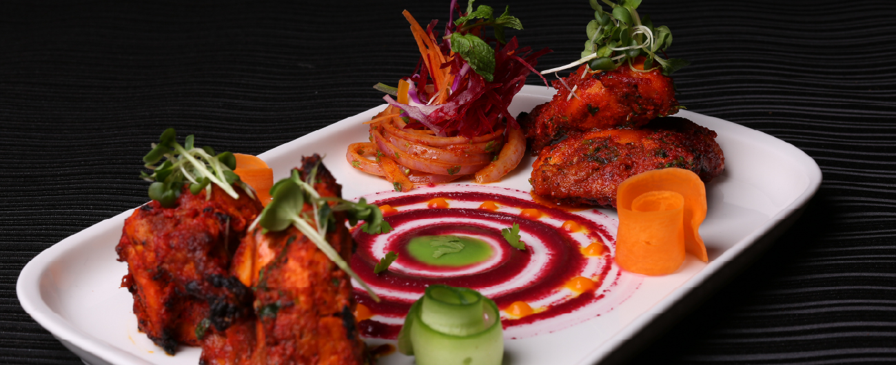 Burger with fries and beverage