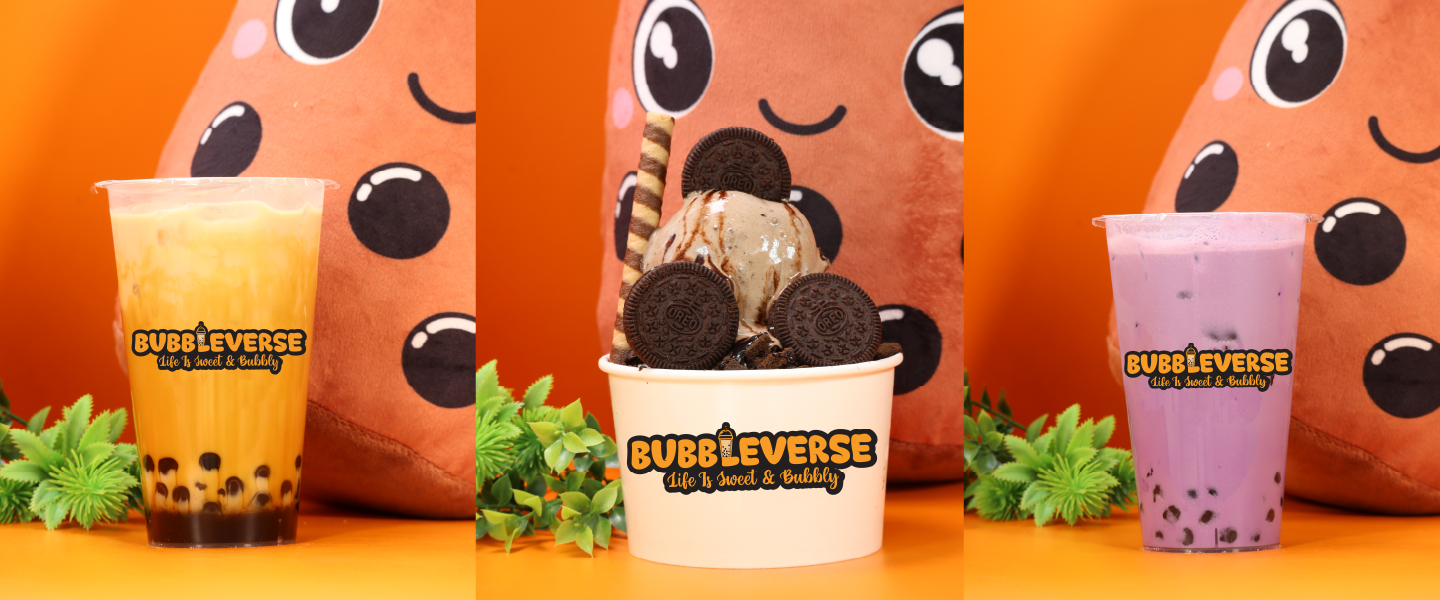 Burger with fries and bevarages