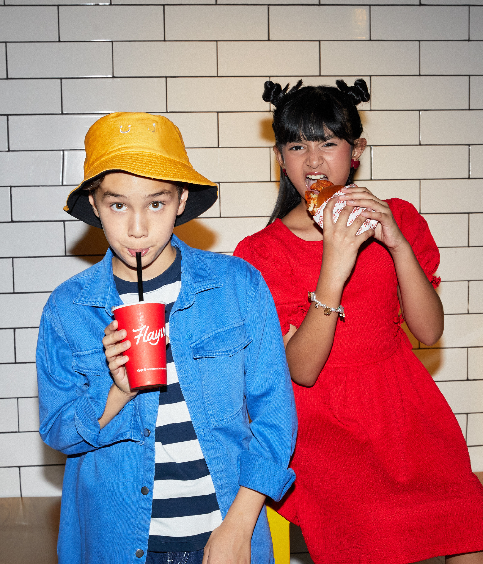 Friends chatting over food