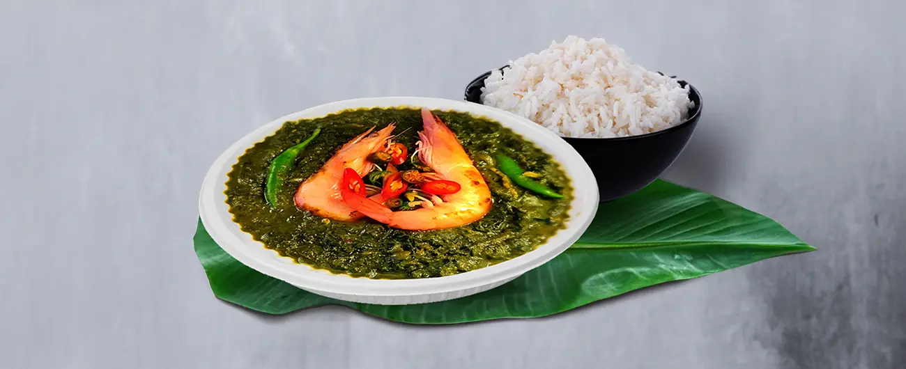 Rice with shrimp sauce